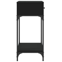 Tavolino Consolle Nero 75x34,5x75 cm in Legno Multistrato 833398