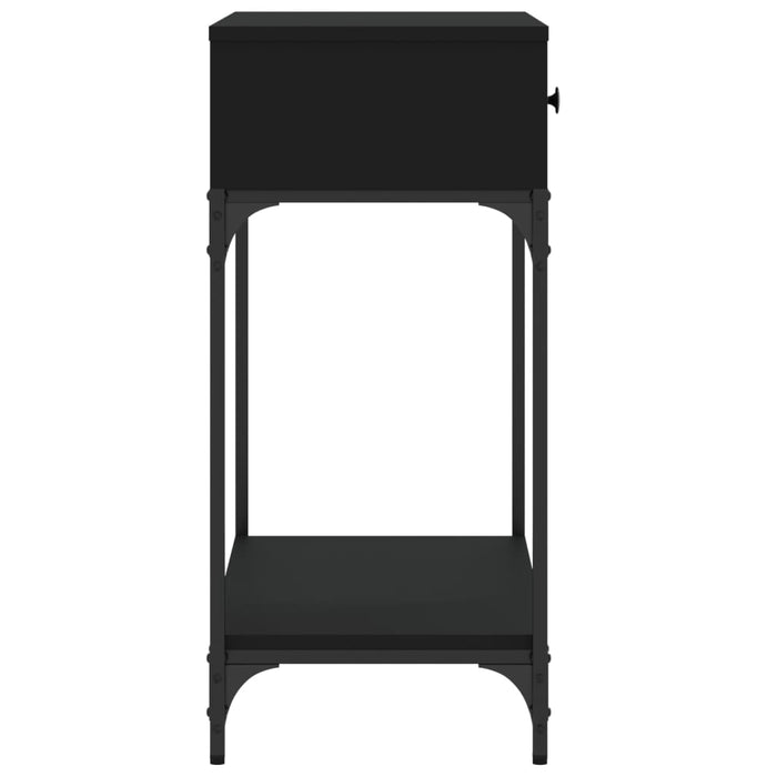 Tavolino Consolle-Tavolino da soggiorno-Tavolo Nero 75x34,5x75 cm in Legno Multistrato 748788