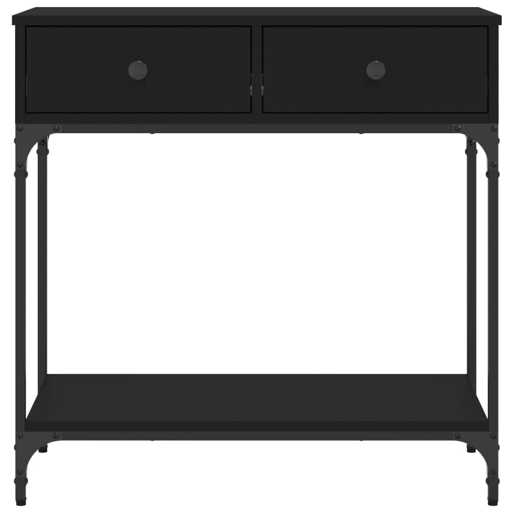 Tavolino Consolle-Tavolino da soggiorno-Tavolo Nero 75x34,5x75 cm in Legno Multistrato 748788