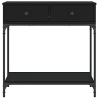 Tavolino Consolle-Tavolino da soggiorno-Tavolo Nero 75x34,5x75 cm in Legno Multistrato 748788