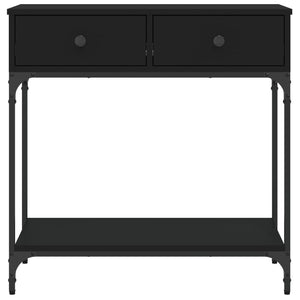 Tavolino Consolle-Tavolino da soggiorno-Tavolo Nero 75x34,5x75 cm in Legno Multistrato 748788
