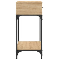 Tavolino Consolle-Tavolino da soggiorno-Tavolo Rovere Sonoma 75x34,5x75cm Legno Multistrato 712085