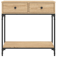 Tavolino Consolle-Tavolino da soggiorno-Tavolo Rovere Sonoma 75x34,5x75cm Legno Multistrato 712085