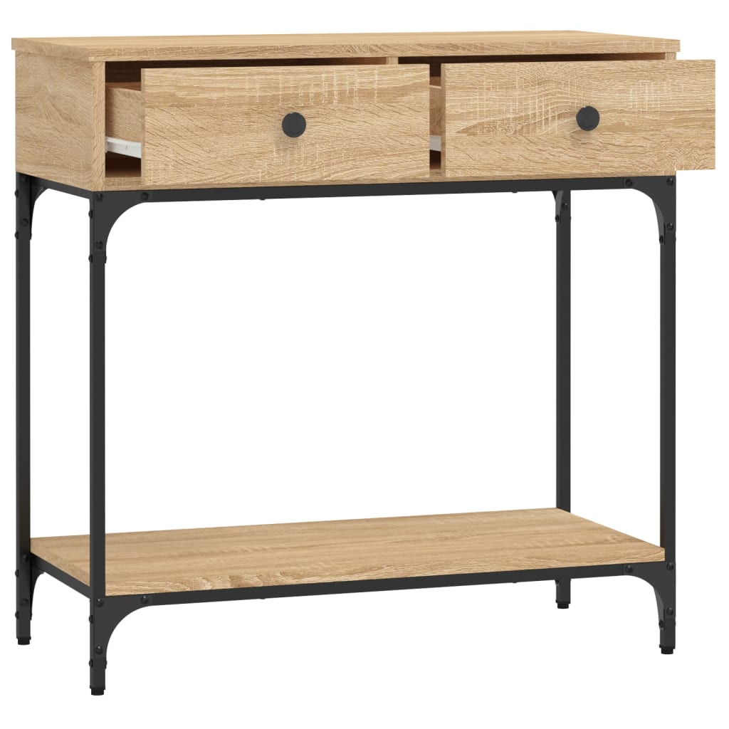 Tavolino Consolle-Tavolino da soggiorno-Tavolo Rovere Sonoma 75x34,5x75cm Legno Multistrato 712085