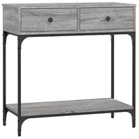 Tavolino Consolle-Tavolino da soggiorno-Tavolo Grigio Sonoma 75x34,5x75cm Legno Multistrato 947262