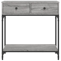 Tavolino Consolle Grigio Sonoma 75x34,5x75cm Legno Multistrato