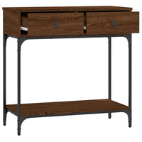 Tavolino Consolle Rovere Marrone 75x34,5x75cm Legno Multistrato 833402