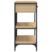 vidaXL Tavolino Consolle Cassetti e Ripiani Rovere Sonoma Multistrato