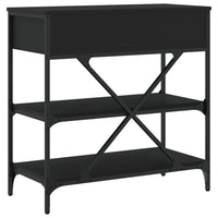 Tavolino Consolle-Tavolino da soggiorno-Tavolo Nero 75x34,5x75 cm in Legno Multistrato 680146