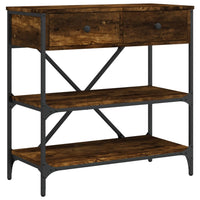 Tavolino Consolle-Tavolino da soggiorno-Tavolo Rovere Fumo 75x34,5x75cm Legno Multistrato 994478