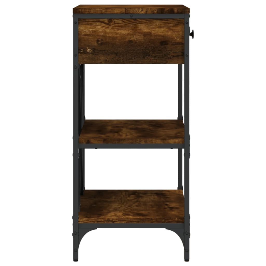 Tavolino Consolle-Tavolino da soggiorno-Tavolo Rovere Fumo 75x34,5x75cm Legno Multistrato 994478