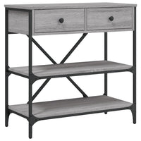 Tavolino Consolle-Tavolino da soggiorno-Tavolo Grigio Sonoma 75x34,5x75cm Legno Multistrato 754954
