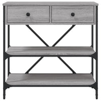 Tavolino Consolle Grigio Sonoma 75x34,5x75cm Legno Multistrato 833411