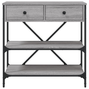 Tavolino Consolle-Tavolino da soggiorno-Tavolo Grigio Sonoma 75x34,5x75cm Legno Multistrato 754954