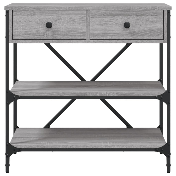 Tavolino Consolle-Tavolino da soggiorno-Tavolo Grigio Sonoma 75x34,5x75cm Legno Multistrato 754954