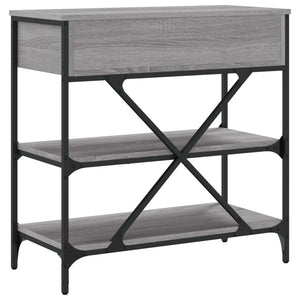 Tavolino Consolle-Tavolino da soggiorno-Tavolo Grigio Sonoma 75x34,5x75cm Legno Multistrato 754954