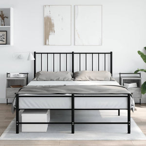 Comodini a Muro 2 pz-Set di 2 Tavolino da notte Grigio Sonoma 40x30x61cm Legno Multistrato