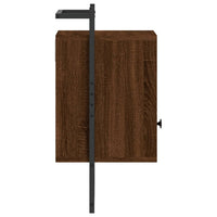 Comodini a Muro 2pz-Set di 2 Tavolino da notte Rovere Marrone 40x30x61cm Legno Multistrato