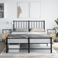 Comodini a Muro 2 pz-Set di 2 Tavolino da notte Rovere Sonoma 35x30x51cm Legno Multistrato