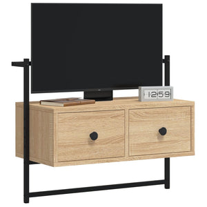 Mobile TV a Muro-Mobile per TV a parete Rovere Sonoma 60,5x30x51 cm Legno Multistrato