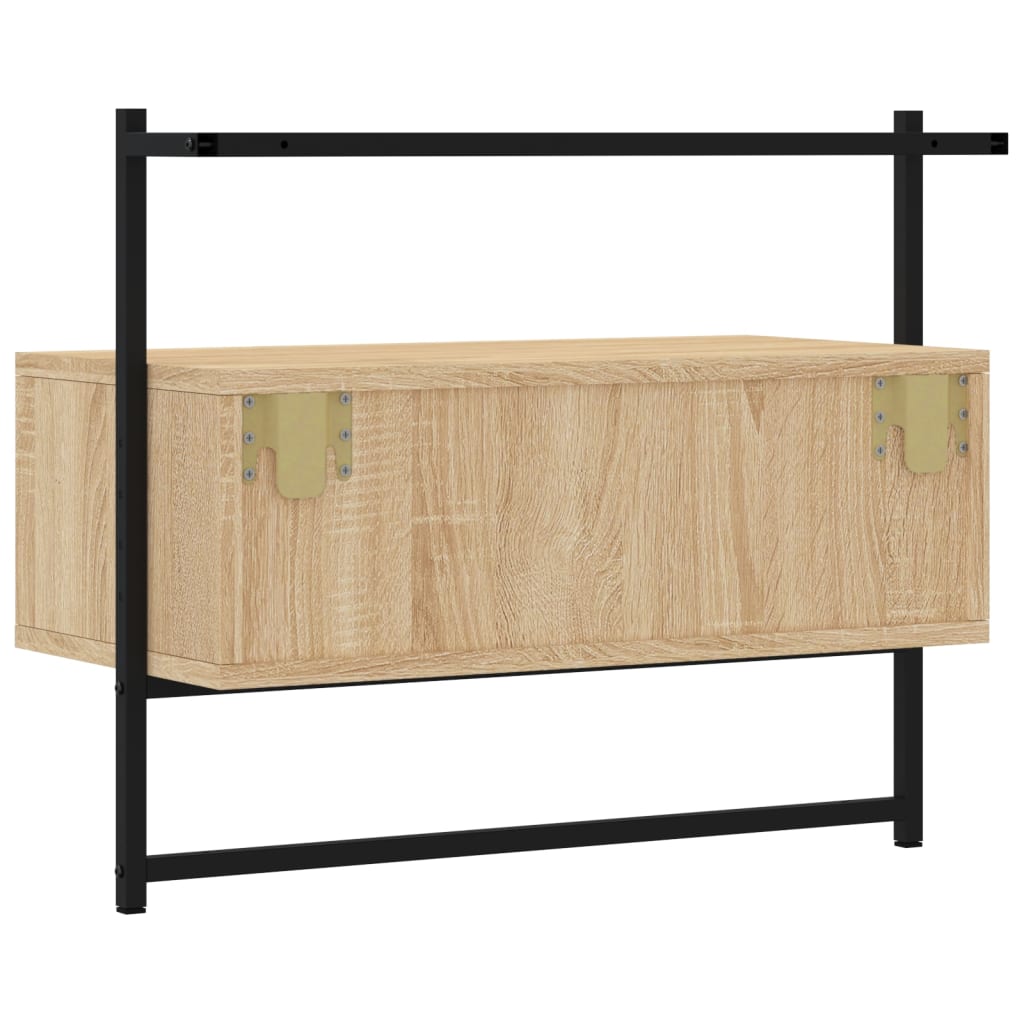 Mobile TV a Muro-Mobile per TV a parete Rovere Sonoma 60,5x30x51 cm Legno Multistrato
