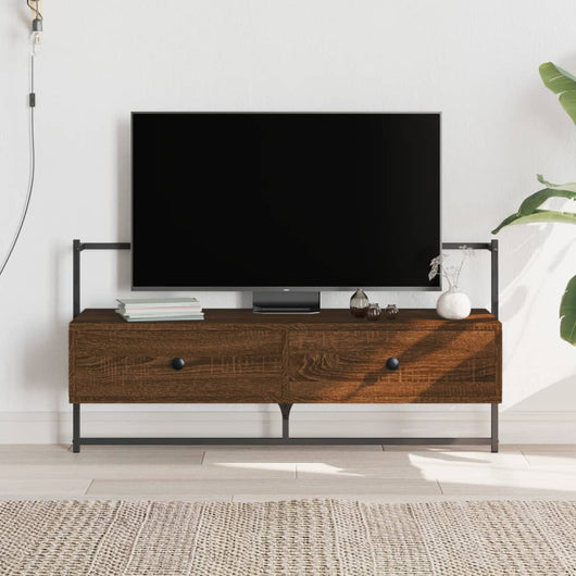 Mobile TV a Muro-Mobile per TV a parete Rovere Marrone 100,5x30x51cm Legno Multistrato