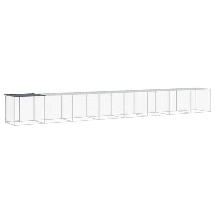 Gabbia Polli con Tetto Antracite 803x98x90 cm Acciaio Zincato 3189042