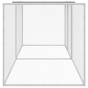 Gabbia Polli Tetto Grigio Chiaro 203x98x90 cm Acciaio Zincato