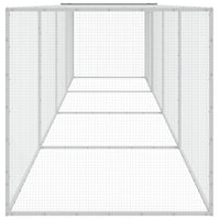 Recinto per pollaio in acciaio zincato grigio 403 x 98 x 90 cm con tetto leggero 02_0043984