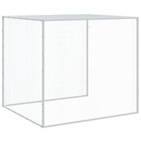 Recinto per pollaio con tetto leggero 603 x 98 x 90 cm in acciaio zincato grigio 02_0043986