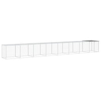 Gabbia Polli Tetto Grigio Chiaro 803x98x90 cm Acciaio Zincatocod mxl 125204