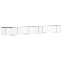 Gabbia Polli Tetto Grigio Chiaro 803x98x90 cm Acciaio Zincato 3189047