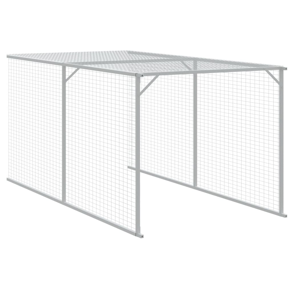 Pollaio Area Corsa Grigio Chiaro 117x609x123 cm Acciaio Zincato 3189075