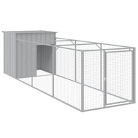 Casetta Cani Corsa Grigio Chiaro 110x405x110 cm Acciaio Zincato 3189084