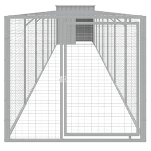 Casetta Cani Corsa Grigio Chiaro 110x813x110 cm Acciaio Zincato