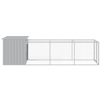 Pollaio Area Corsa Grigio Chiaro 110x405x110 cm Acciaio Zincato 3189094