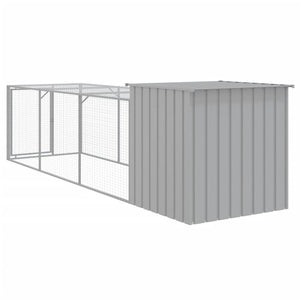 Pollaio Area Corsa Grigio Chiaro 110x405x110 cm Acciaio Zincato 3189094