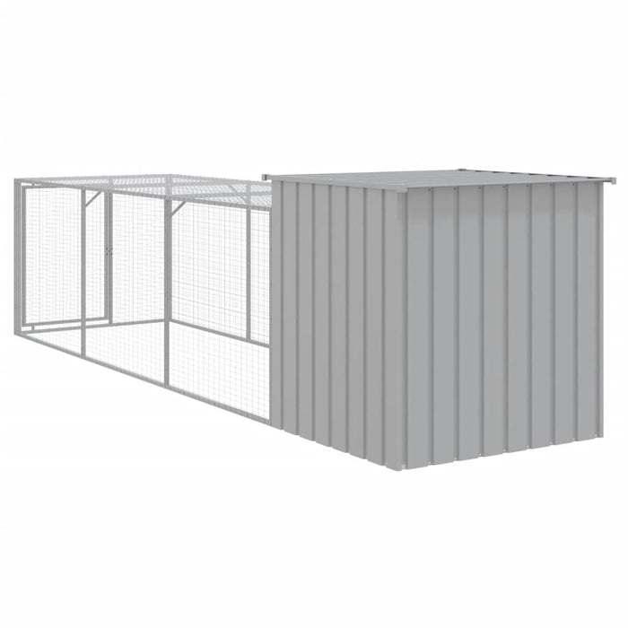 Pollaio Area Corsa Grigio Chiaro 110x405x110 cm Acciaio Zincato 3189094