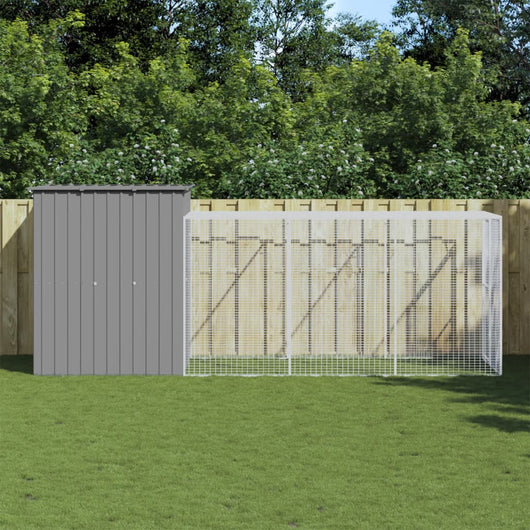 Pollaio Area Corsa Grigio Chiaro 165x455x181 cm Acciaio Zincatocod mxl 117706