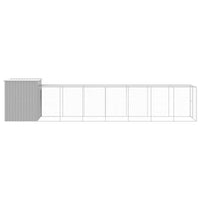 Pollaio recinto gabbia galline con cortile libero 165 x 863 x 181 cm acciaio zincato grigio 02_0043967