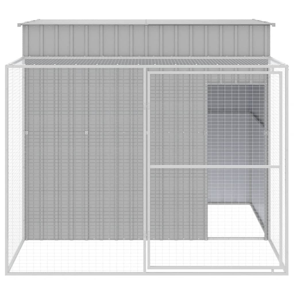 Casetta Cani Corsa Grigio Chiaro 214x253x181 cm Acciaio Zincato 3189137