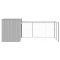 Casetta Cani Corsa Grigio Chiaro 214x457x181 cm Acciaio Zincato 3189138