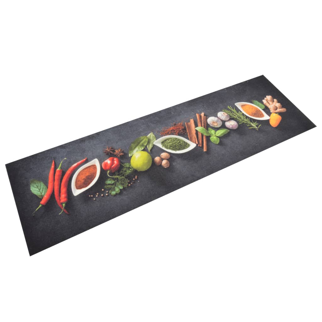 Tappeto da Cucina Lavabile Spezie 45x150 cm Vellutocod mxl 71038