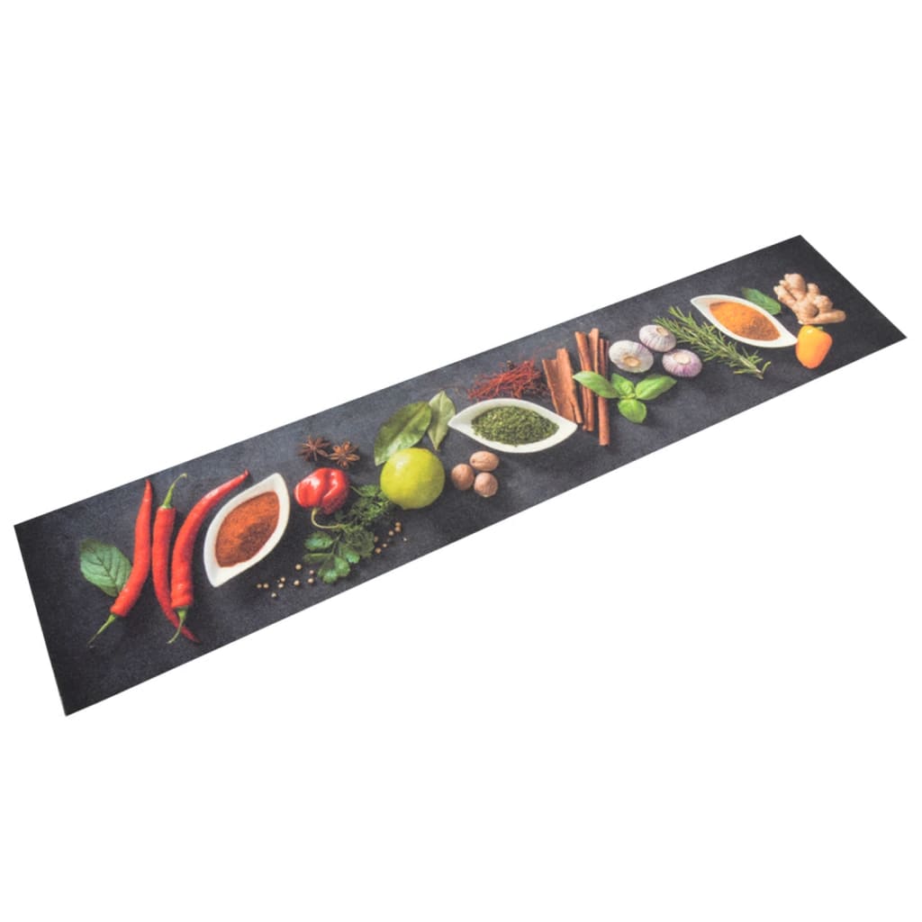 Tappeto da Cucina Lavabile Spezie 60x300 cm Vellutocod mxl 71043
