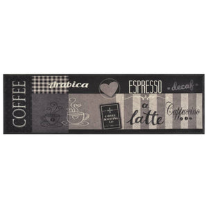 Tappeto da Cucina Lavabile-Tappetino da Cucina Nero Caff¨¨ 45x150 cm Velluto