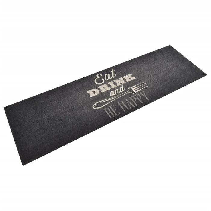 Tappeto da Cucina Lavabile Nero Cucina 60x180 cm Vellutocod mxl 119002