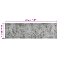 Tappeto da Cucina Lavabile Beton 60x180 cm Velluto 136571
