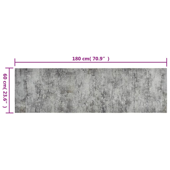 Tappeto da Cucina Lavabile Beton 60x180 cm Velluto 136571