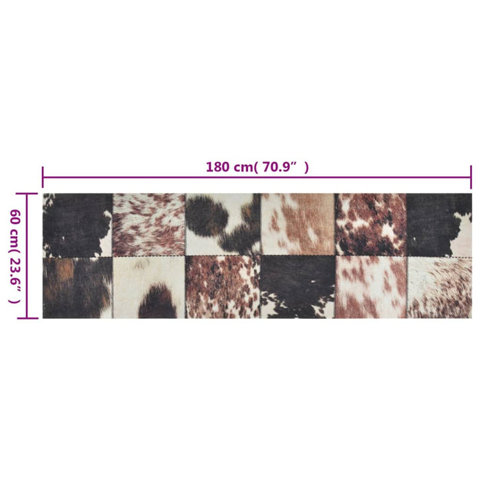 Tappeto da Cucina Lavabile Pelle Animali 60x180 cm Velluto 136577