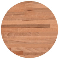 Piano per Tavolo Ø30x2,5 cm Rotondo in Legno Massello di Faggio